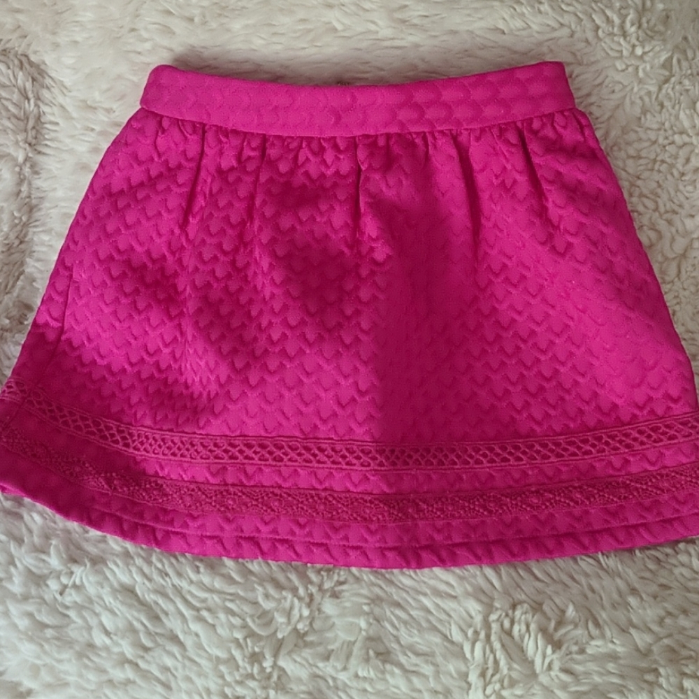 Luxurious hot pink girls skirt